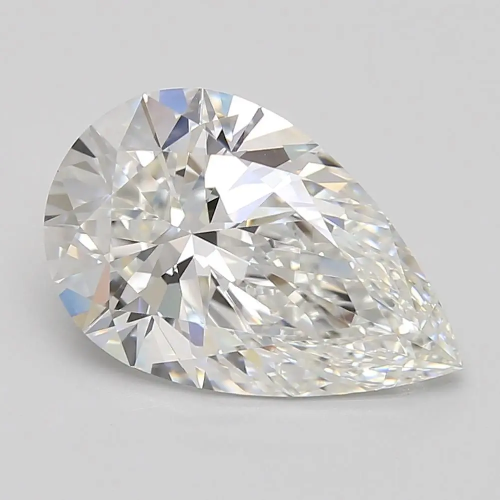 3.79 Carat Lab Grown Pear Diamond