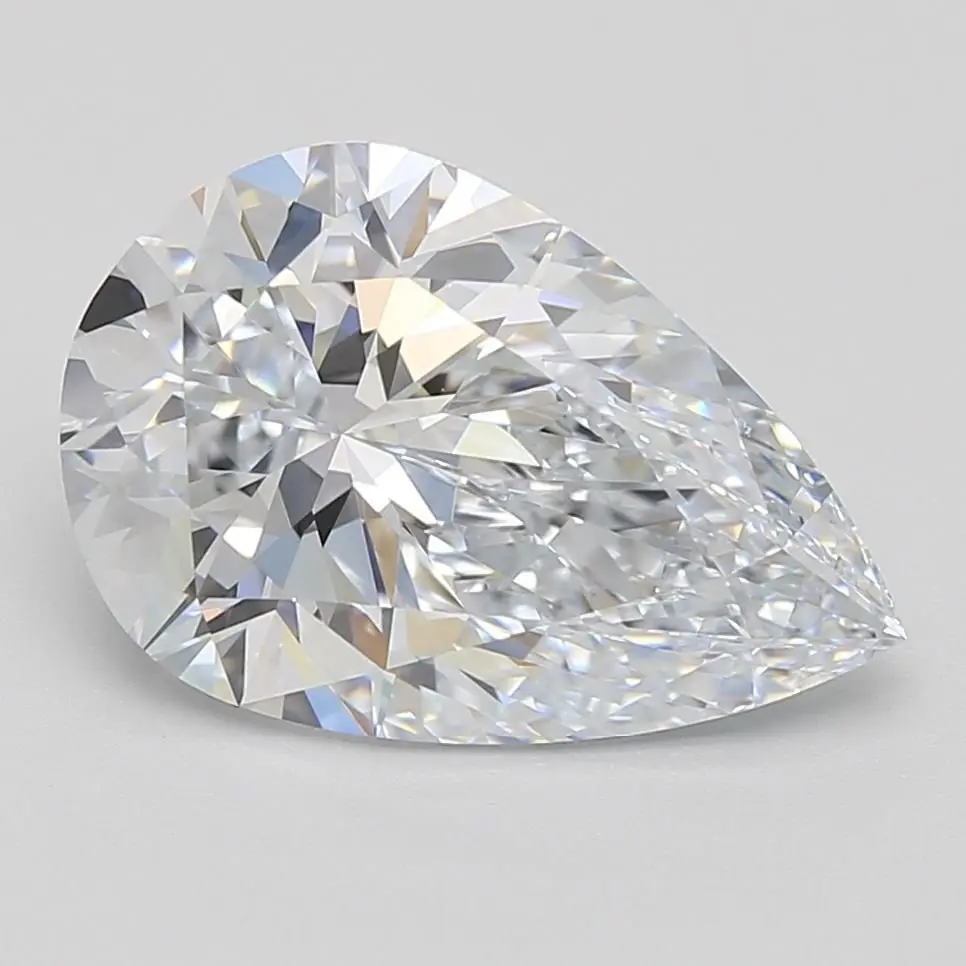3.78 Carat Lab Grown Pear Diamond