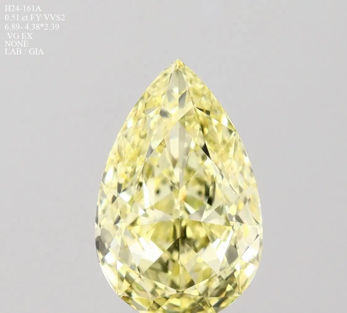 0.51 Carat Natural Pear Diamond