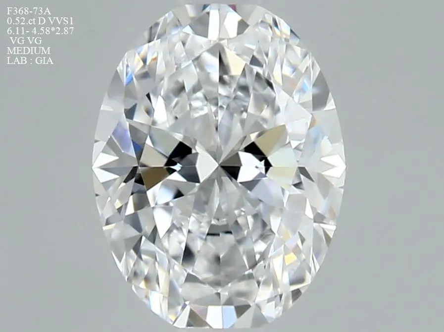 0.52 Carat Natural Oval Diamond