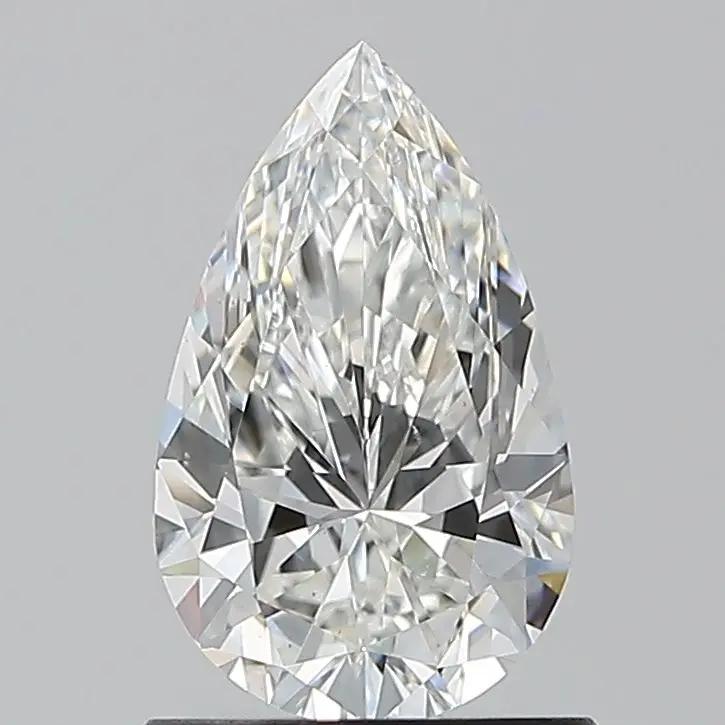 1 Carat Natural Pear Diamond